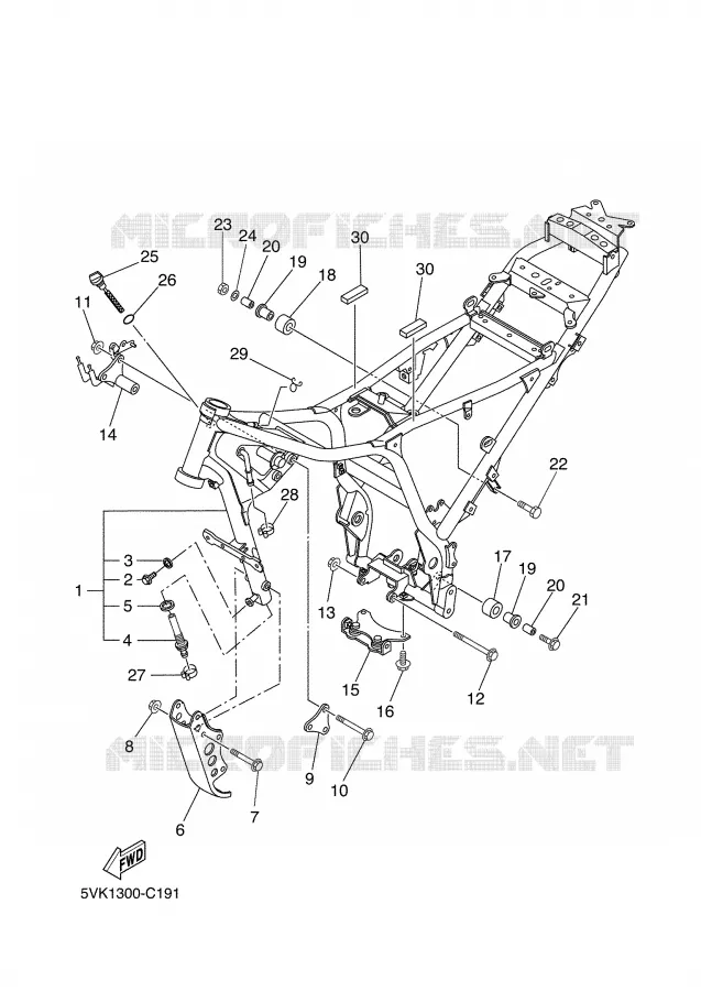 CADRE Yamaha MOTO 660 2004 XTR  XT660R