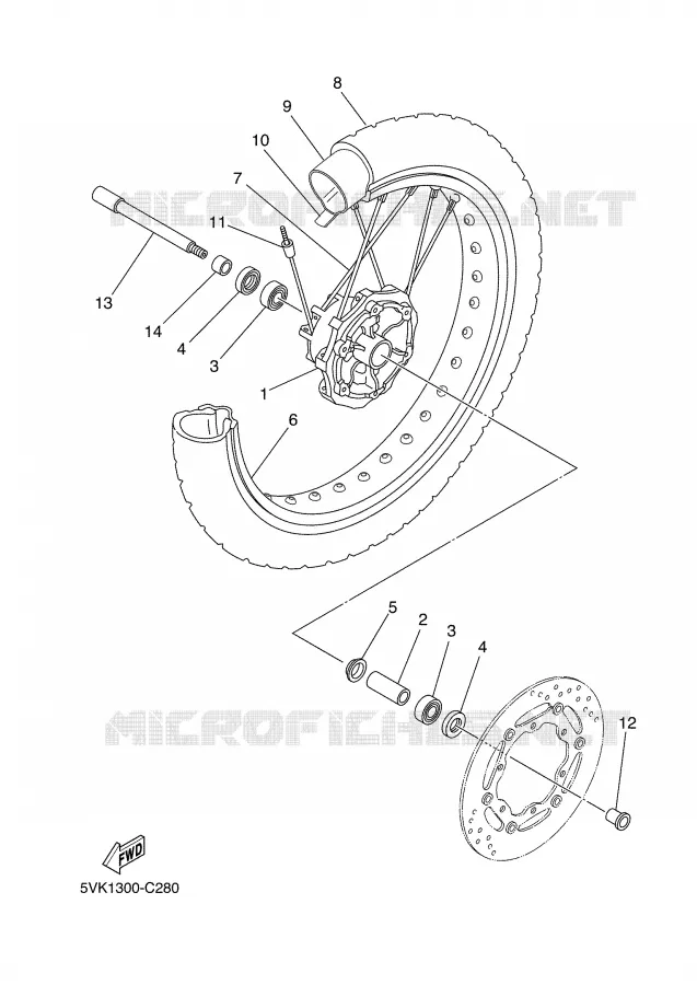 ROUE AVANT Yamaha MOTO 660 2004 XTR  XT660R