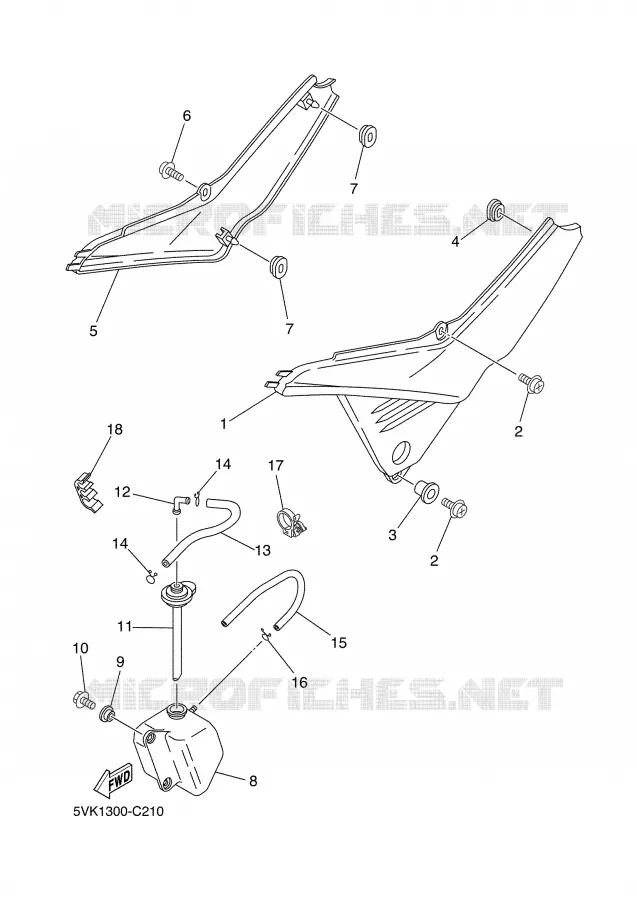 COUVERCLE LATERAL Yamaha MOTO 660 2005 XTR  XT660R