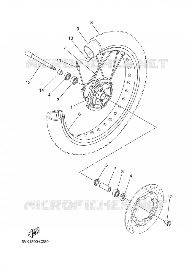 ROUE AVANT Yamaha MOTO 660 2005 XTR  XT660R