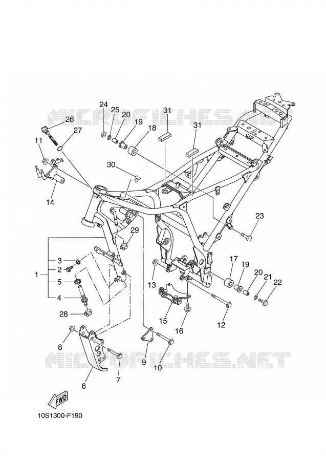 CADRE Yamaha MOTO 660 2006 XTR  XT660R