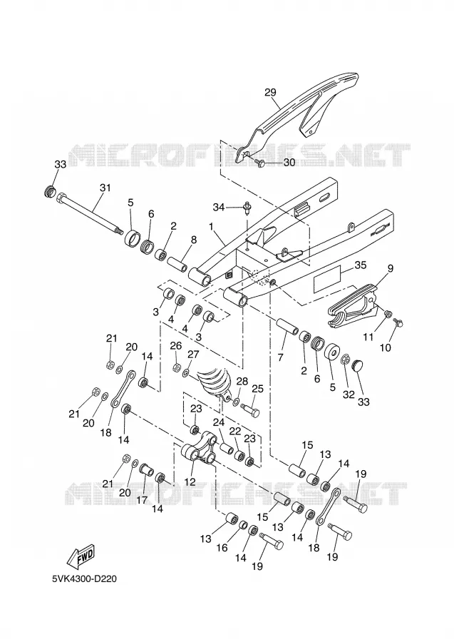 BRAS ARRIERE Yamaha MOTO 660 2006 XTR  XT660R