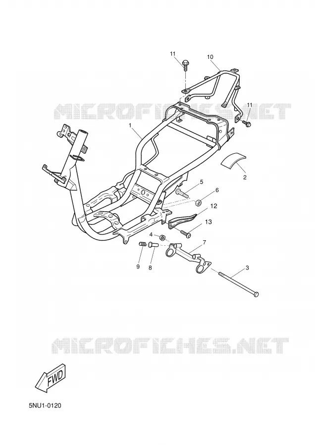 CADRE Yamaha SCOOTER 50 2002 BWS  CW50RS