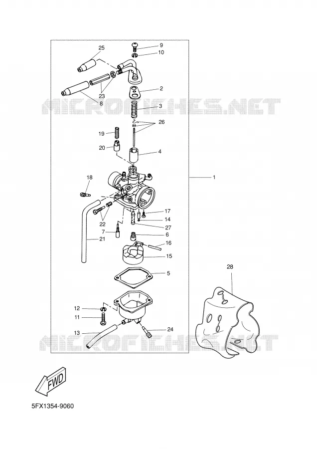 CARBURATEUR Yamaha SCOOTER 50 2002 BWS  CW50RS