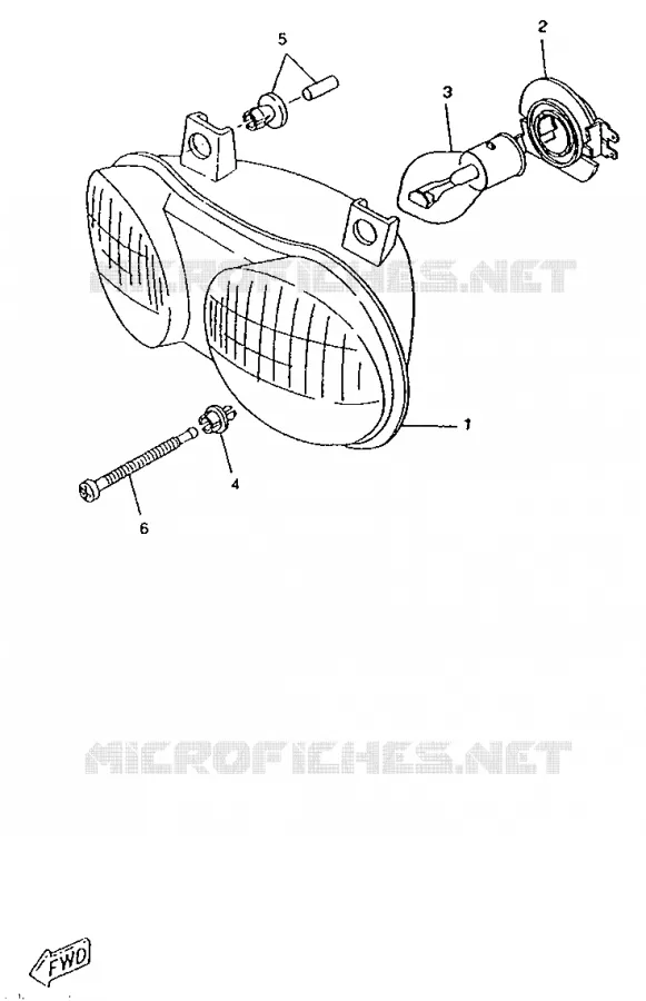 PHARE  Yamaha SCOOTER 50 1996 ROCKET  CW50RSP