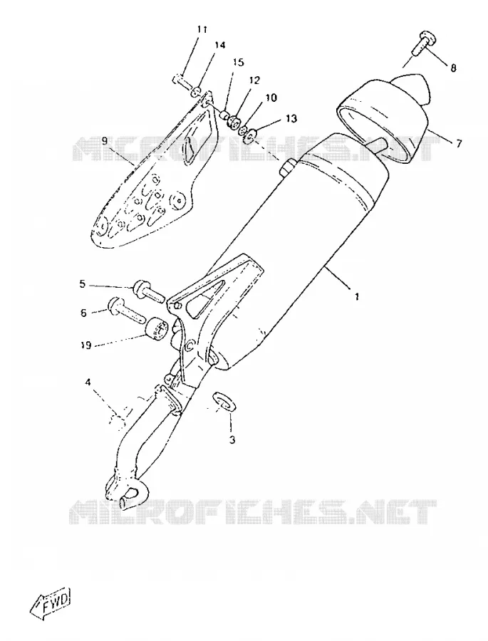 ECHAPPEMENT Yamaha SCOOTER 50 1996 ROCKET  CW50RSP