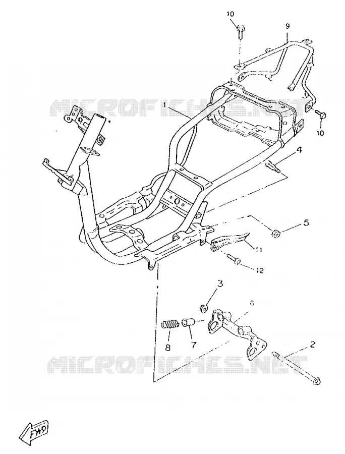 CADRE Yamaha SCOOTER 50 1996 ROCKET  CW50RSP