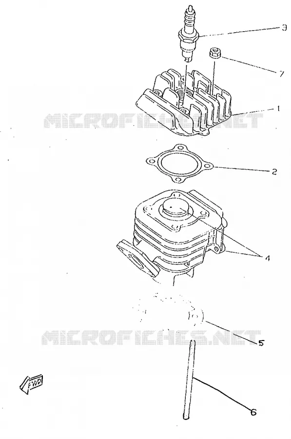 CYLINDRE Yamaha SCOOTER 50 1996 ROCKET  CW50RSP