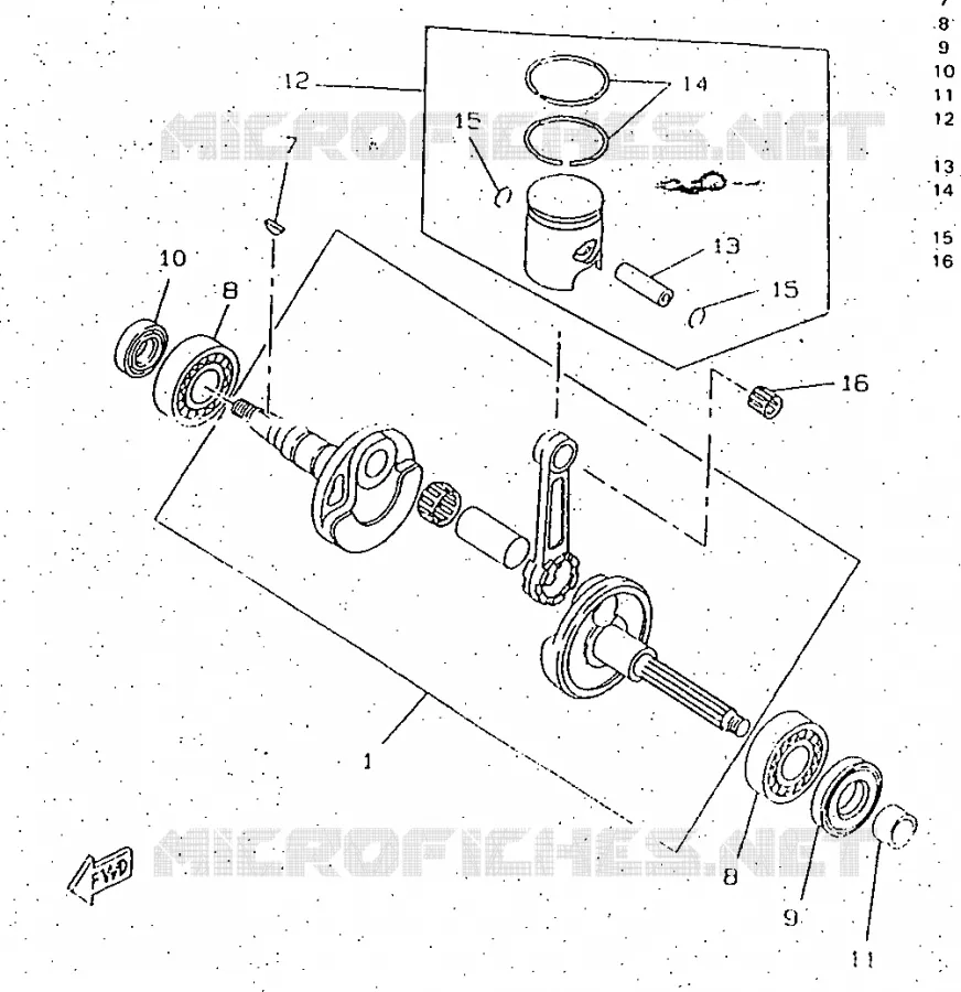 VILEBREQUIN / PISTON Yamaha SCOOTER 50 1997 ROCKET  CW50RSP