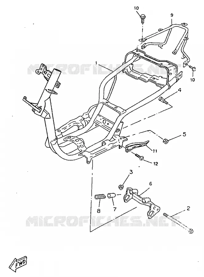 CADRE Yamaha SCOOTER 50 1998 ROCKET  CW50RSP