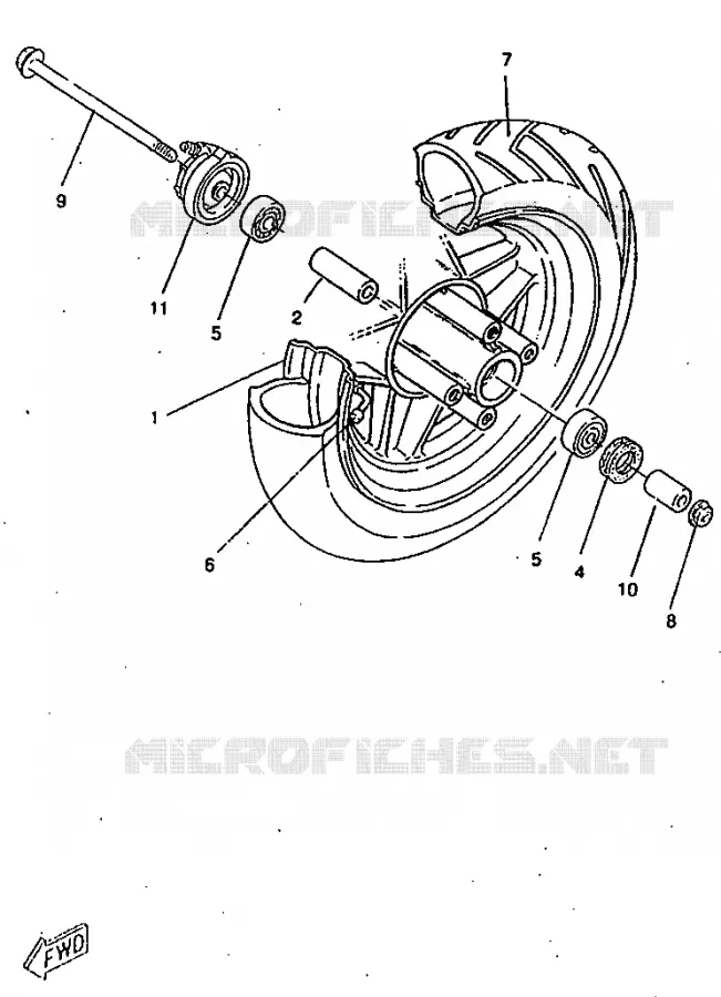 ROUE AVANT Yamaha SCOOTER 50 1998 ROCKET  CW50RSP