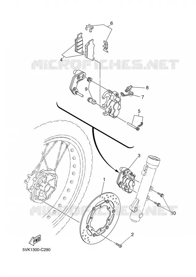ETRIER DE FREIN AVANT Yamaha MOTO 660 2007 XTR  XT660R