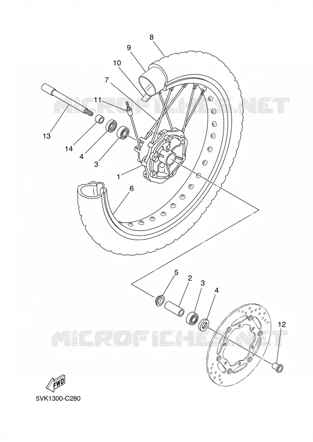 ROUE AVANT Yamaha MOTO 660 2008 XTR  XT660R
