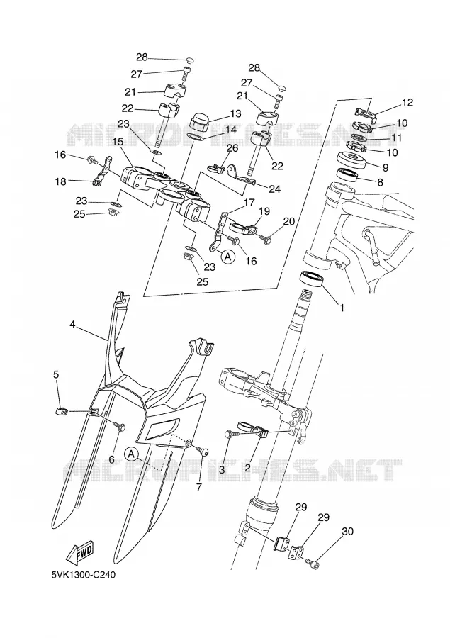 DIRECTION Yamaha MOTO 660 2004 XTX  XT660X