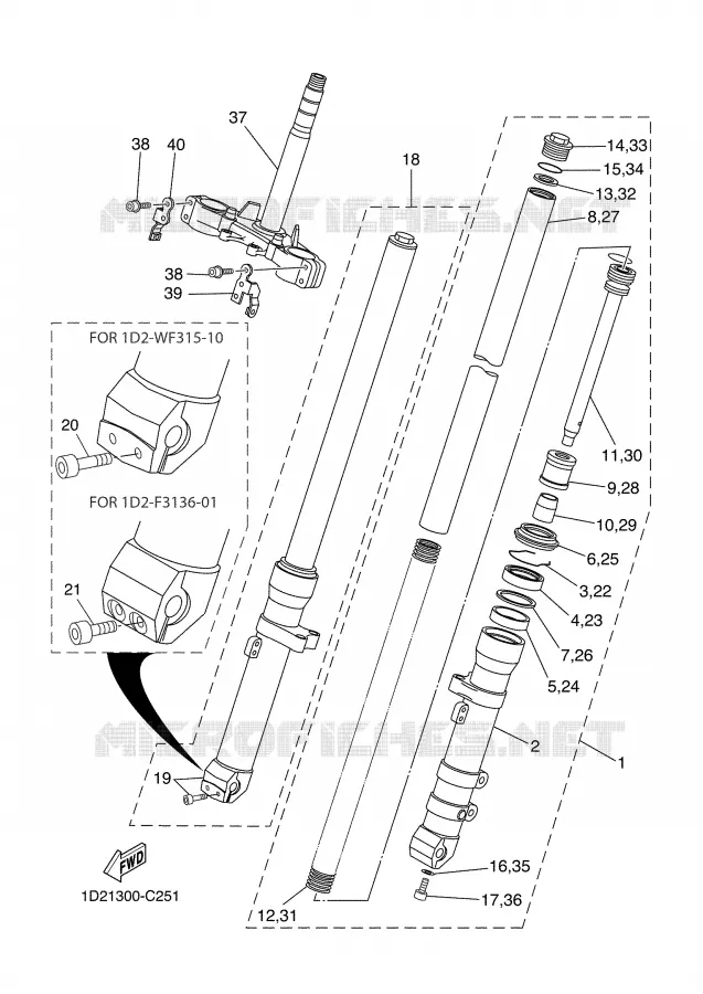 FOURCHE Yamaha MOTO 660 2004 XTX  XT660X
