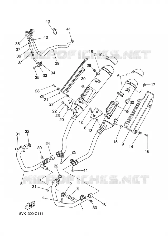 ECHAPPEMENT Yamaha MOTO 660 2005 XTX  XT660X