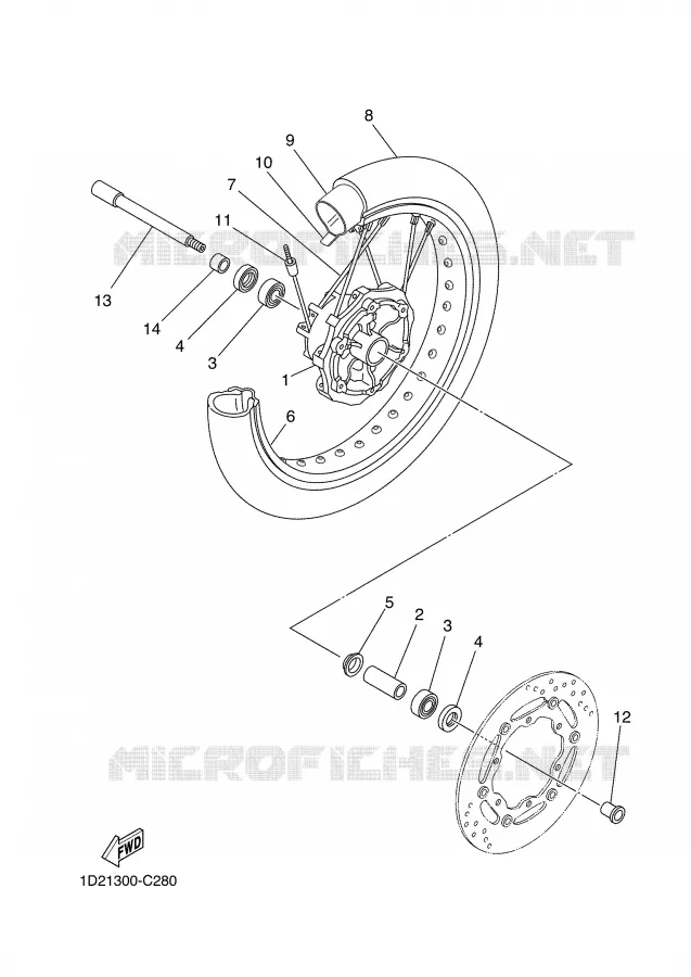 ROUE AVANT Yamaha MOTO 660 2005 XTX  XT660X