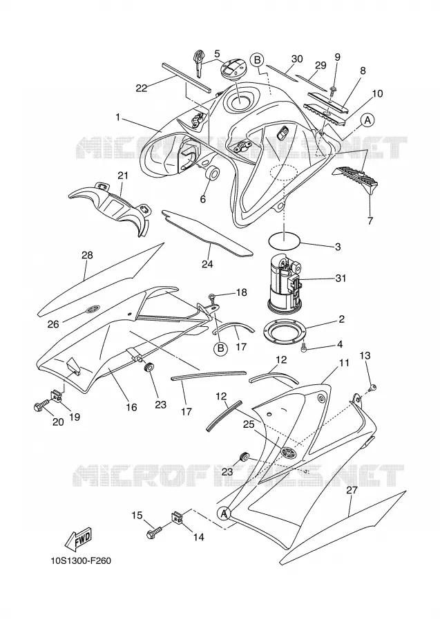 RESERVOIR A ESSENCE Yamaha MOTO 660 2007 XTX  XT660X