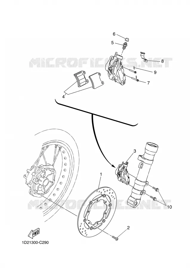 ETRIER DE FREIN AVANT Yamaha MOTO 660 2008 XTX  XT660X