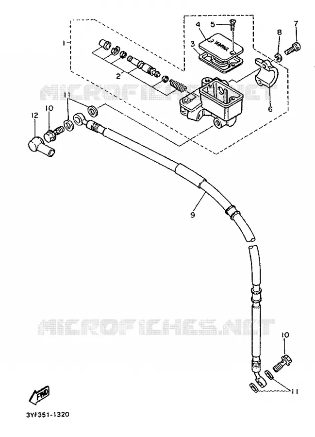 MAITRE CYLINDRE AVANT Yamaha MOTO 660 1991 TENERE  XTZ660