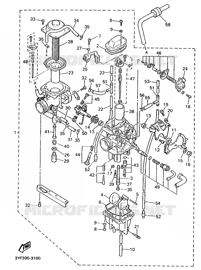 CARBURATEUR Yamaha MOTO 660 1993 TENERE  XTZ660