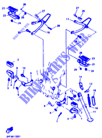 SUPPORT / REPOSE PIEDS pour Yamaha XTZ660 de 1996