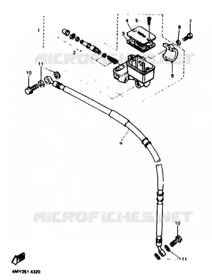 MAITRE CYLINDRE AVANT Yamaha MOTO 660 1996 TENERE  XTZ660