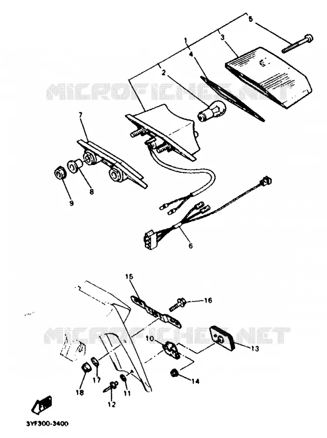 FEU ARRIERE Yamaha MOTO 660 1996 TENERE  XTZ660