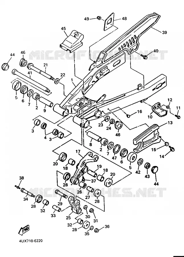 BRAS ARRIERE Yamaha MOTO 660 1996 TENERE  XTZ660