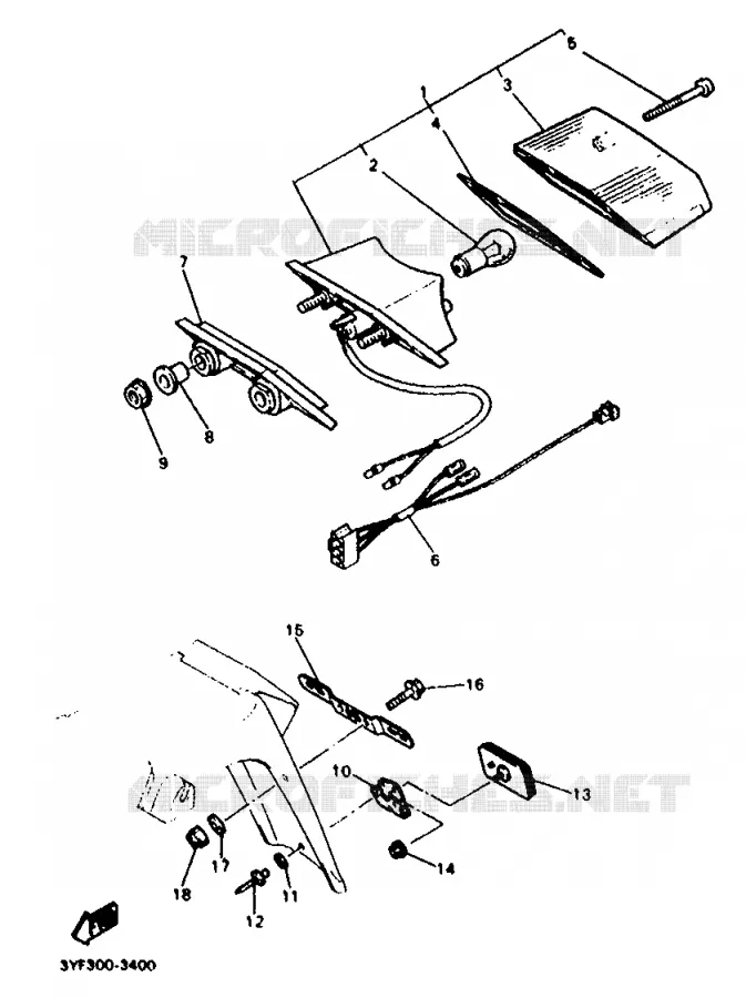 FEU ARRIERE Yamaha MOTO 660 1996 TENERE  XTZ660