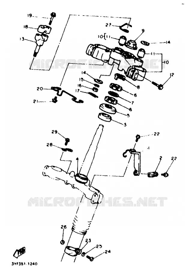 DIRECTION Yamaha MOTO 660 1993 TENERE  XTZ660 (20KW)
