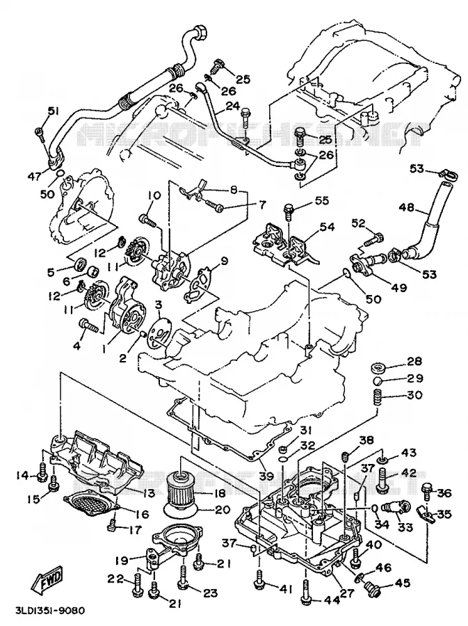 POMPE A HUILE Yamaha MOTO 750 1989 SUPERTENERE  XTZ750