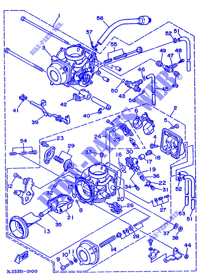 CARBURATEUR pour Yamaha XTZ750 de 1990