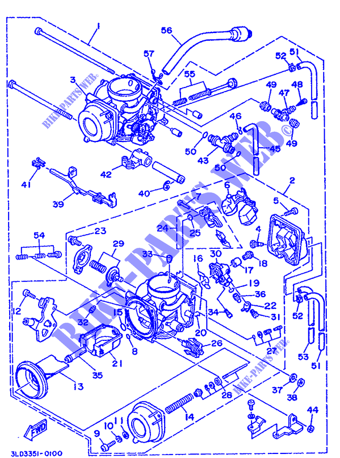 CARBURATEUR pour Yamaha XTZ750 de 1991