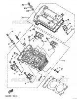 CULASSE pour Yamaha XTZ750 de 1994
