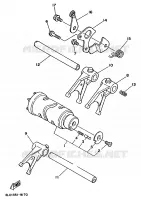 BARILLET DE SELECTION / FOURCHETTES pour Yamaha XTZ750 de 1994