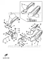 CACHE LATERAL   RESERVOIR D'HUILE pour Yamaha XTZ750 de 1994
