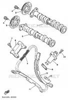 ARBRE A CAMES / CHAINE DE DISTRIBUTION pour Yamaha XTZ750 de 1994
