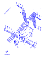 BRAS OSCILLANT / AMORTISSEUR pour Yamaha XV1000 de 1986