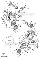 ARBRE A CAMES / CHAINE DE DISTRIBUTION pour Yamaha XV1000 de 1986