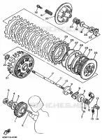 EMBRAYAGE DE DEMARREUR pour Yamaha XV1000 de 1986