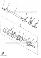 BARILLET DE SELECTION / FOURCHETTES pour Yamaha XV1000 de 1986