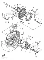 ROUE ARRIERE pour Yamaha XV1000 de 1986