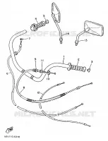 GUIDON ET CABLES pour Yamaha XV1000 de 1986
