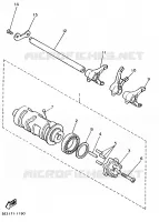 BARILLET DE SELECTION / FOURCHETTES pour Yamaha XV1000 de 1986