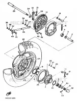 ROUE ARRIERE pour Yamaha XV1000 de 1986