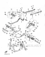 SUPPORT / REPOSE PIEDS pour Yamaha XV1000 de 1986