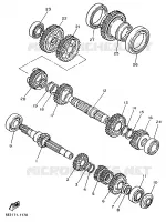 TRANSMISSION pour Yamaha XV1100 de 1995
