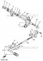 AXE DE SELECTEUR / PEDALE pour Yamaha XV1100 de 1995