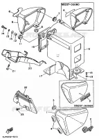 CACHE LATERAL   RESERVOIR D'HUILE pour Yamaha XV1100 de 1995